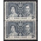 31a.BrKS. Великобритания. Колонии.  Золотой Берег. Коронация Георга VI и Елизаветы. 1937 г. 2P. Mi.#103. MNH. Пара.