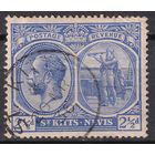 178.BrK. Великобритания. Колонии. Сент Китс и Невис. Георг V. 1922 г. 2 1/2d. Mi.#43a.