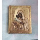 Икона Божией Матери Владимирская, 19 век, оклад серебро 84 пробы с огненным золочением, всё родное! Вживую не оторвать глаз. Замечательный подарок. Люкс! Красота!!!