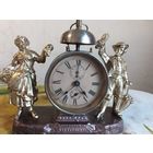 Часы будильник 1927 г".HAU"Hamburg-Amerikanische клеймо две перекрещеные стрелы.Н-большие.