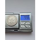 50 копеек 1922 года. ПЛ. Серебро 900. Монета не чищена. 45527.