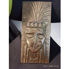 Панно чеканка Женское лицо