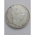 Флорин 1858 год, Австро-Венгрия, серебро.