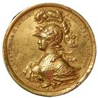 Медаль в честь коронации императрицы Екатерины II позолота