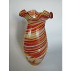 Ваза, цветное гутное стекло, СССР, h 23 см