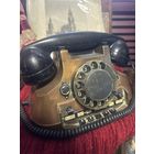 Старинный редкий дисковый телефон, медь, бакелит, Европа, много лотов с рубля