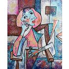 Панно холст на картоне акрил