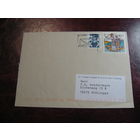 Конверт ФРГ с марками Евромарка 1992 год + Аэропорт Франкфурта 1988 год, спецгашение