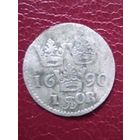 1 эре 1690г. Карл XI. Швеция.