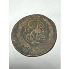 2 копейки 1763 год , перечекан