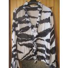 Блузка белая с черным