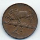 РЕСПУБЛИКА ЮЖНАЯ АФРИКА. ЮАР. 2 ЦЕНТА 1989.  ФАУНА . АНТИЛОПА.