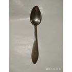 Старинная серебряная столовая ложка с монограммой-SKC.Клейма 12 и IM. Проба 12 лотов.Вес-52 гр. Середина XIX века.