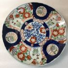 Винтажный фарфор Имари, 6 панелей, фестончатые тарелки,  ручная роспись  к6