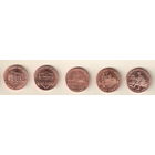 США набор 1 цент 2009-2010 жизнь Линкольна 5 монет