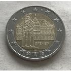 Германия 2 евро 2010 - Городская ратуша и Роланд, Бремен (F - Штутгарт)