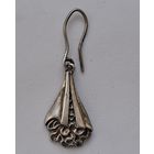 Серьга серебро СССР,  проба со звездой,  клеймо завода