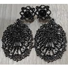 Советский винтаж. Серьги крупные. Филигрань. Нечастые