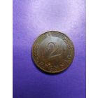 Германия ФРГ 2 пфеннига 1977 D