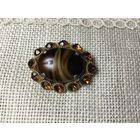 Брошь Sphinx Художественное Стекло Англия 60е клеймо