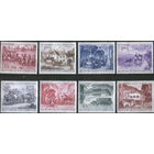 Полная серия из 8 марок 1964г. Австрия "15-ый конгресс Всемирного почтового союза в Вене" MNH