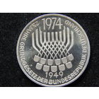 ФРГ 5 марок 1974г.25 лет конституции ФРГ.UNC