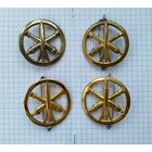 Франция. Кокарда на берет артиллерии и войск ПВО, цена за 1 шт.