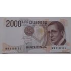 Италия 2000 лир 1990 года UNC