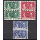 34a.BrKS. Великобритания. Колонии. Фолклендские острова. Коронация Георга VI и Елизаветы. 1937 г. Полная серия. Mi.##75-77. MNH.