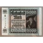 Германия, германский рейх 5000 марок 1922 г., Ro.80c, DEU-91, Wz Gitter mit 8.  #6