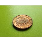 Бельгия. 2 евроцента 2016. Брак, расколы, выкрошка, непрочекан последней цифры даты. Торг.