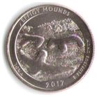 25 центов 2017 г. Парк=36 Национальный памятник Эффиджи-Маундз Айова Двор P _состояние UNC