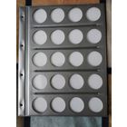 ЛИСТ-ПЛАНШЕТ. Для 20 монет. Внутри, удобные задвигающиеся пластины. Размер листа 230Х300 мм.