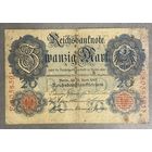 Банкнота 20 марок 1910 год. Германская империя.