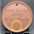 Фарфоровый медальон Майссен 1986 г. '1025 лет г. Halle/Saale'