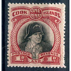 Британские колонии - Острова Кука - 1932/36г. - капитан Джеймс Кук, перфорация 14, wz 2, 1 P - 1 марка - MH [Mi 39]. #3-WB-76-A-1