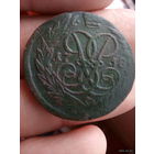 2 копейки 1758 года верхня бандероль гурт буквы