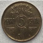 Литва 5 центов 1925 г.