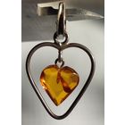 Кулон с янтарём, 925