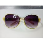 Очки в стиле Оверсайз с желтой оправой и градиентными линзами .