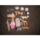 Игрушки детские,посуда фарфоровая,пупсы,львы,жирафы и др.С рубля.