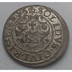 Рыжскi Кiрмаш! Солид 1596-2, Рига, Сигизмунд III. Остатки блеска
