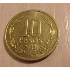 10 песо Чили 2011 г.в.