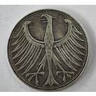 1951 год 5 марок Германия  серебро