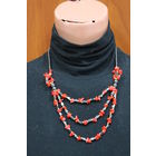 Бусы. Чешское стекло в три нити. Ретро времен СССР.