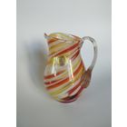 Кувшин (молочник, сливочник), цветное гутное стекло, СССР, h 12 см