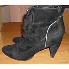 Замшевые батильоны, черные, р-р 38-39, снизила цену