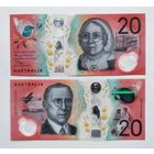 Австралия, 20 долларов 2019 г, P-W64(2) (полимер, номинация IBNS 2019, бизнесвумен Мэри Рэйби и министр Джон Флинн), UNC