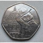 Великобритания 50 пенсов, 2019 Медведь Паддингтон, церковь Святого Павла 4-7-18