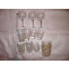 Хрусталь из СССР.Фужеры,рюмки,стакан 11 предметов.С рубля
